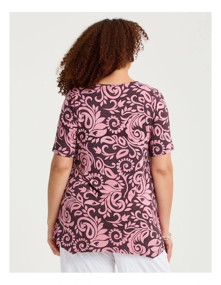 Natural Hazel Paisley Top Print image 2