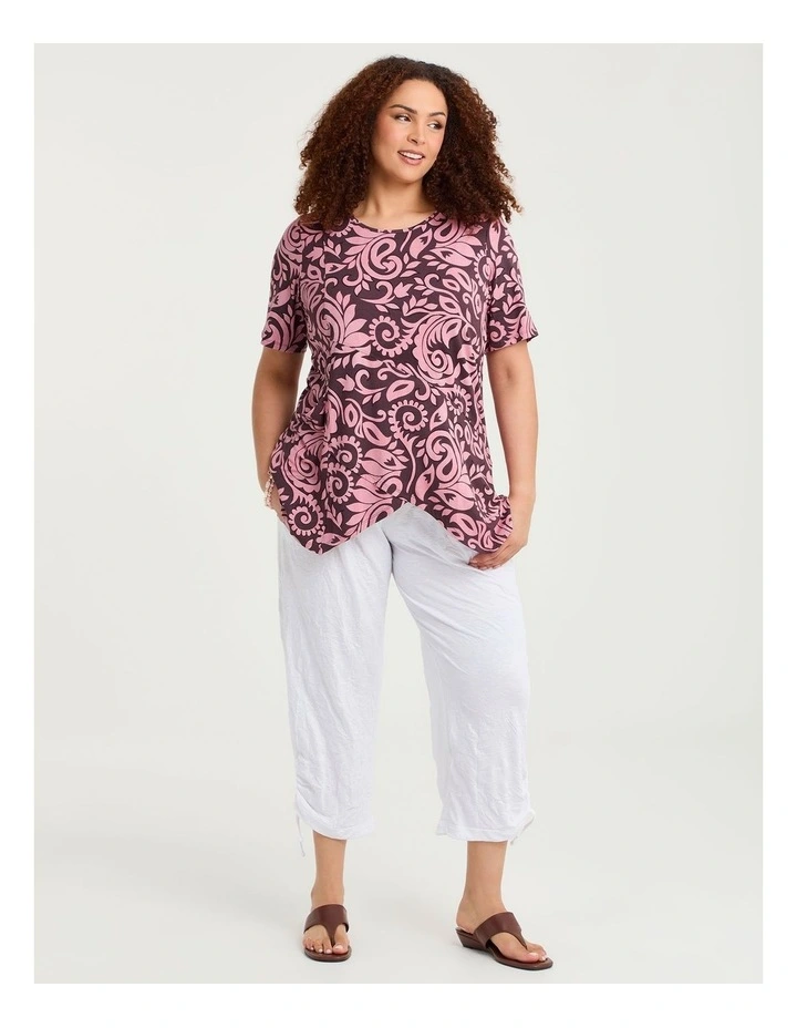 Natural Hazel Paisley Top Print image 4