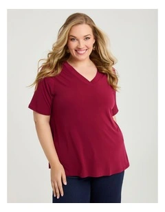 Katrina Luna Top Cranberry