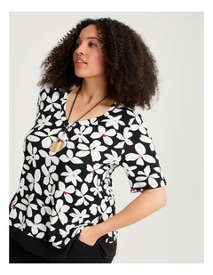 Natural Daisy Top Print