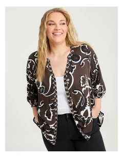 Natural Paisley Mirage Top Print