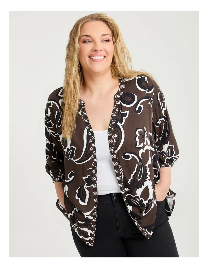 Natural Paisley Mirage Top Print image 1