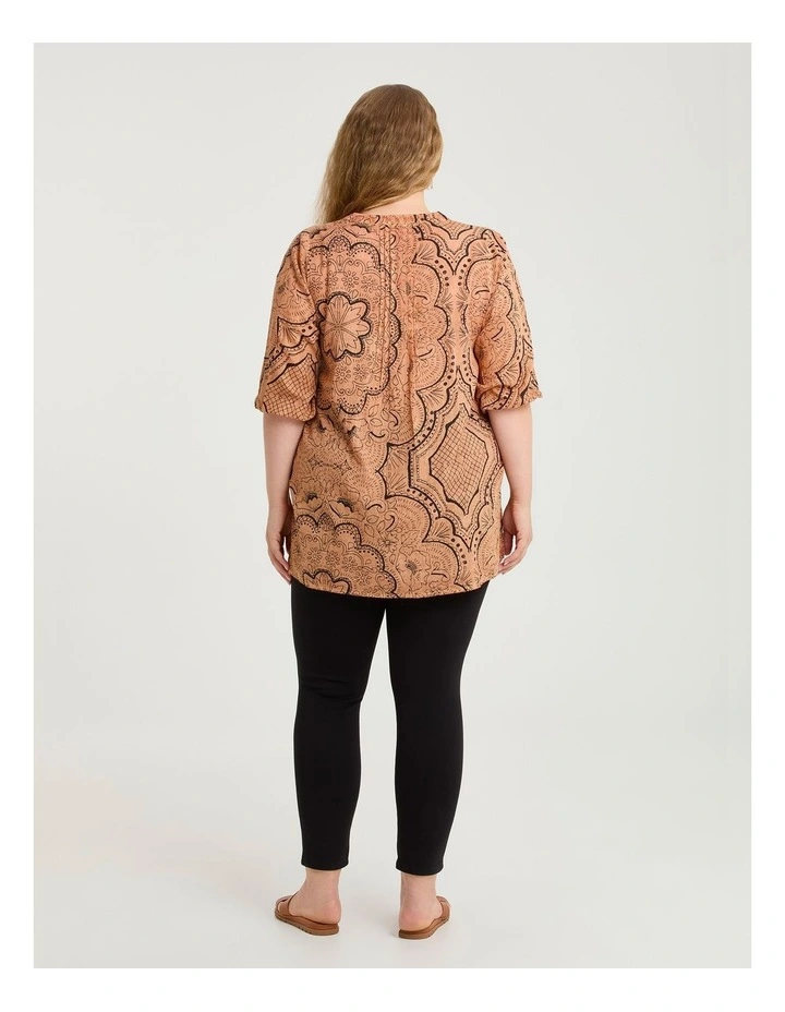 Cotton Pintuck Boheme Tunic Print image 2