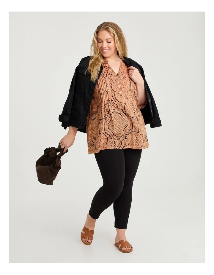 Cotton Pintuck Boheme Tunic Print image 4
