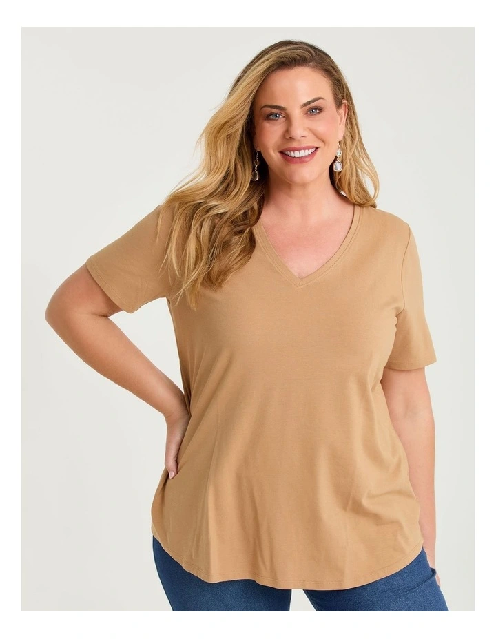 Good Earth Australian Cotton V-neck T-shirt image 1