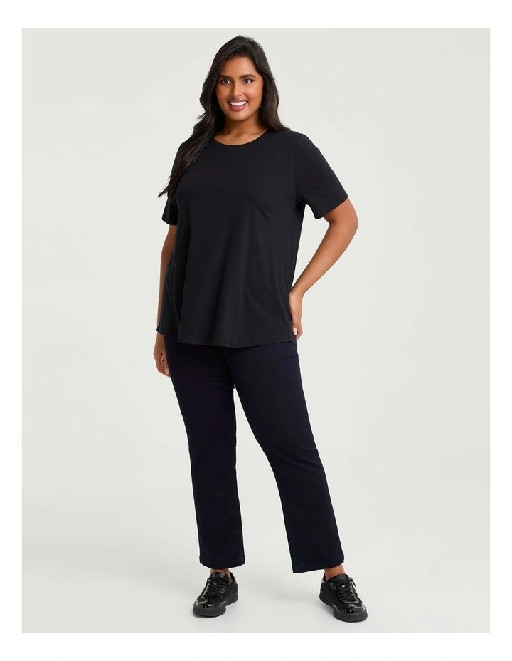 Organic Cotton Crew Neck T-shirt Black image 3