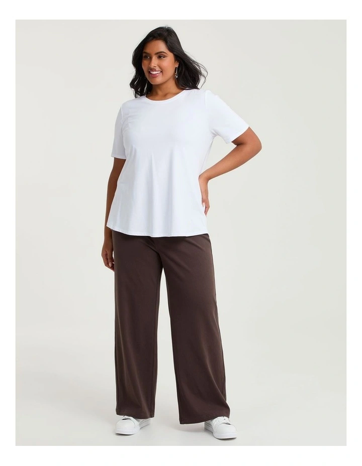 Organic Cotton Crew Neck T-shirt White image 3