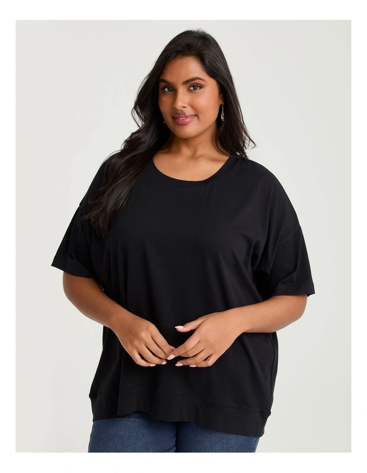 Organic Cotton Relaxed T-shirt Black image 1