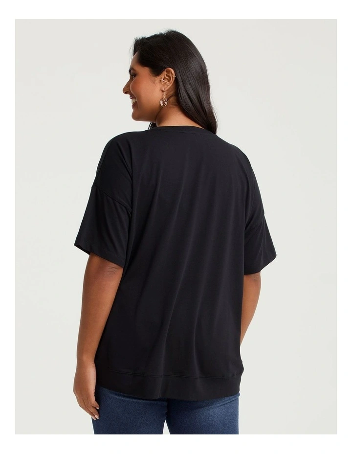 Organic Cotton Relaxed T-shirt Black image 2