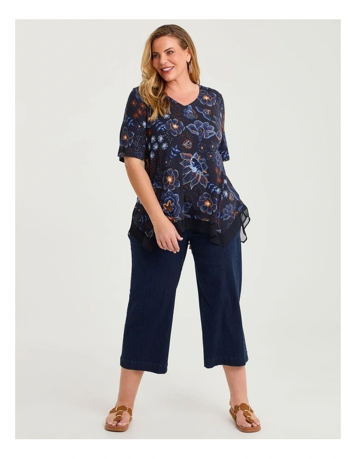 Bamboo Nature Chiffon Hem Top Print image 4