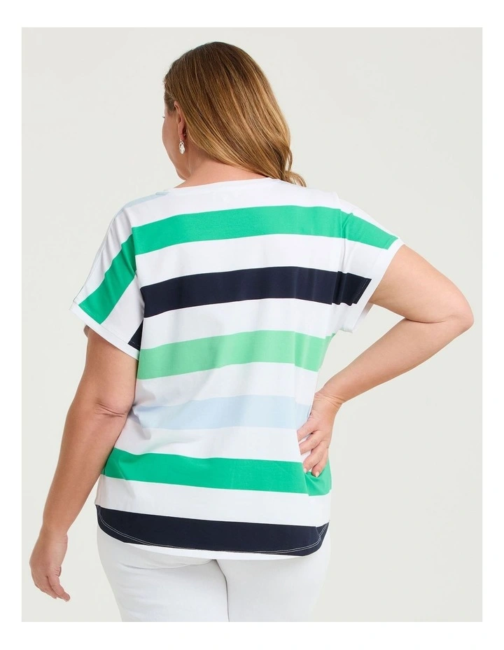 Cotton Multi Stripe T-shirt Multi Stripe image 2