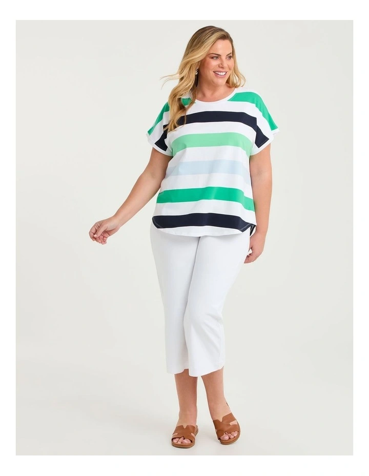 Cotton Multi Stripe T-shirt Multi Stripe image 3