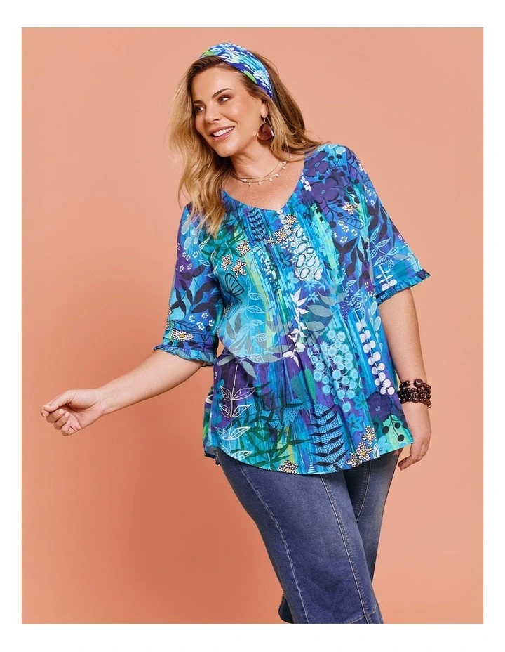 Joan Blond Cotton Pintuck Top Garden Of Dreams image 4