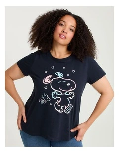 Snoopy Puff T-shirt Navy