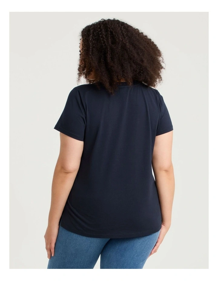 Snoopy Puff T-shirt Navy image 2