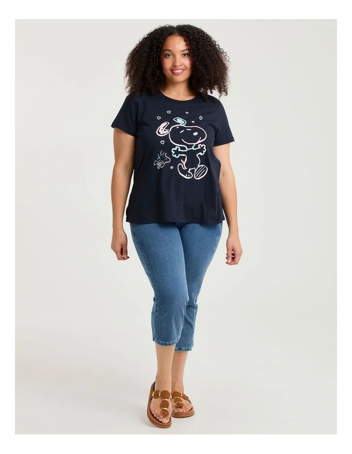 Snoopy Puff T-shirt Navy image 3