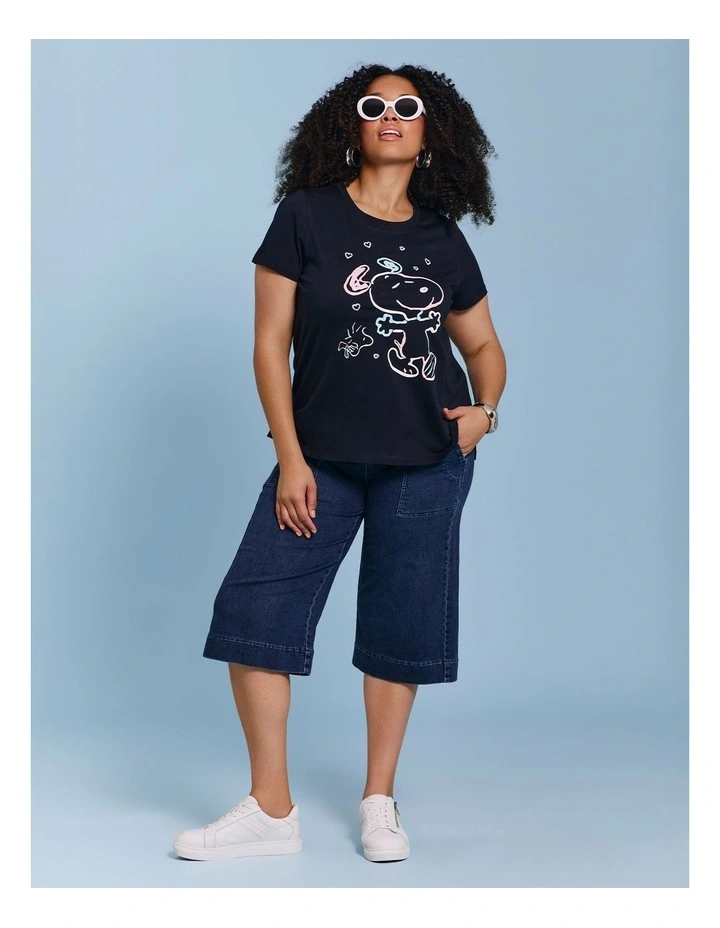 Snoopy Puff T-shirt Navy image 6