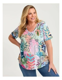 Joan Blond Cotton T-shirt Floral Fiesta