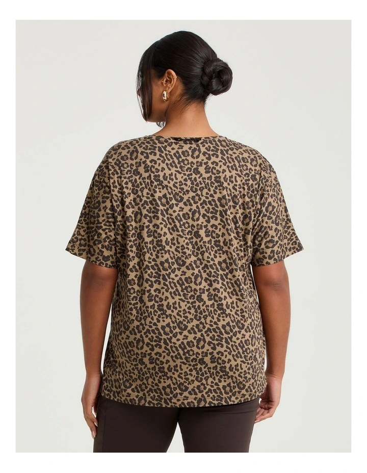 Cotton Slouchy Animal Print T-shirt Animal image 2