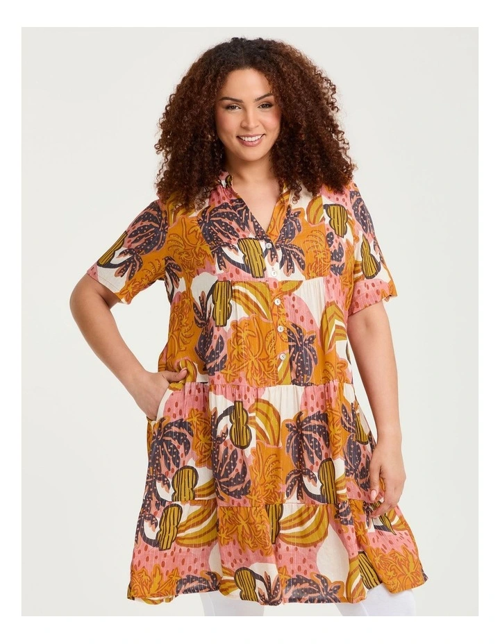 Natural Camille Tiered Tunic Print image 3