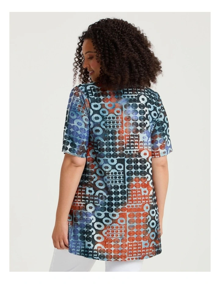 Pocket Detail Spot Burnout Tunic Print image 2