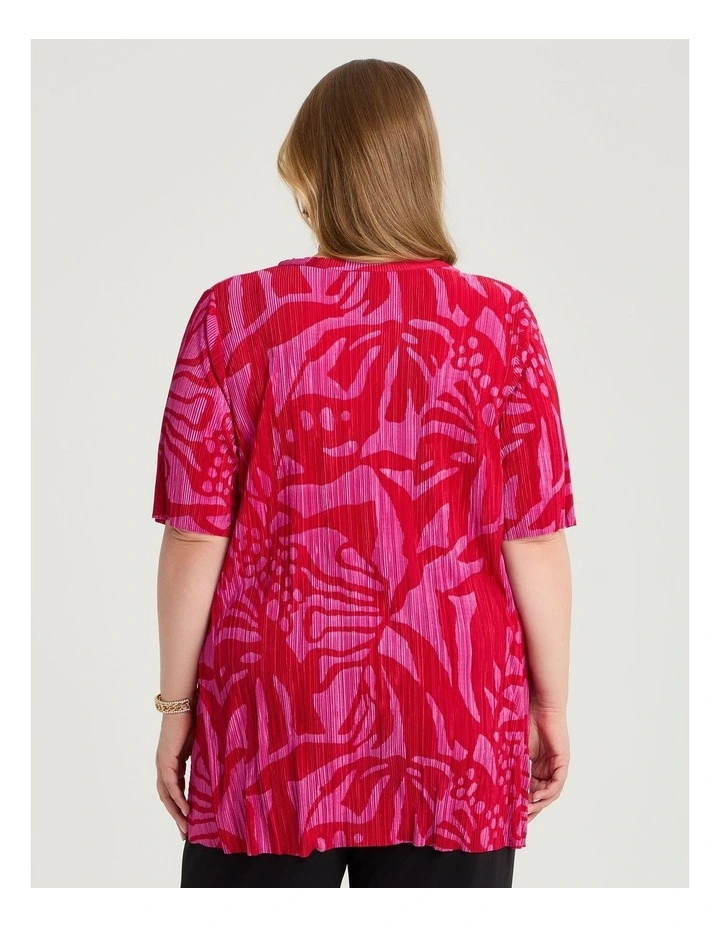 Palm Plisse Swing Tunic Print image 2