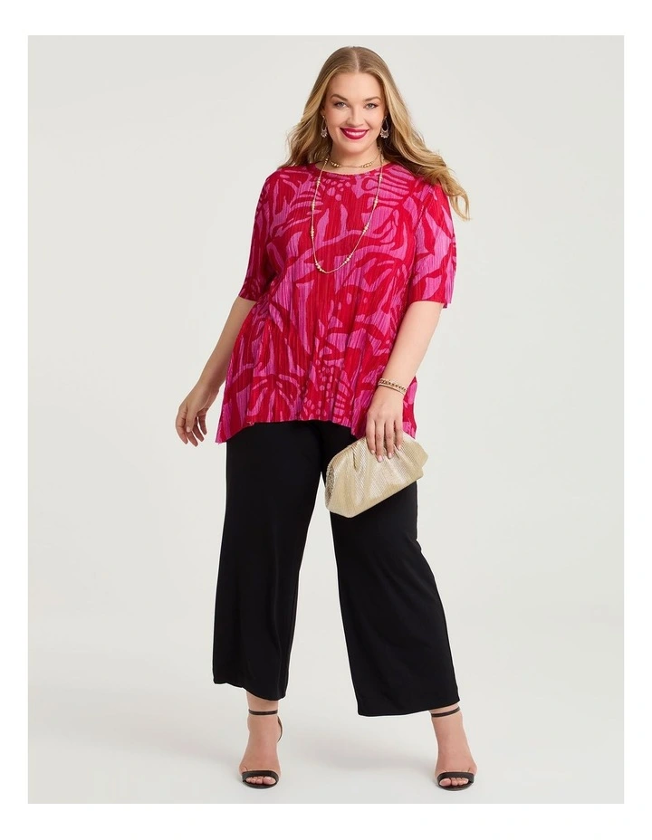 Palm Plisse Swing Tunic Print image 3