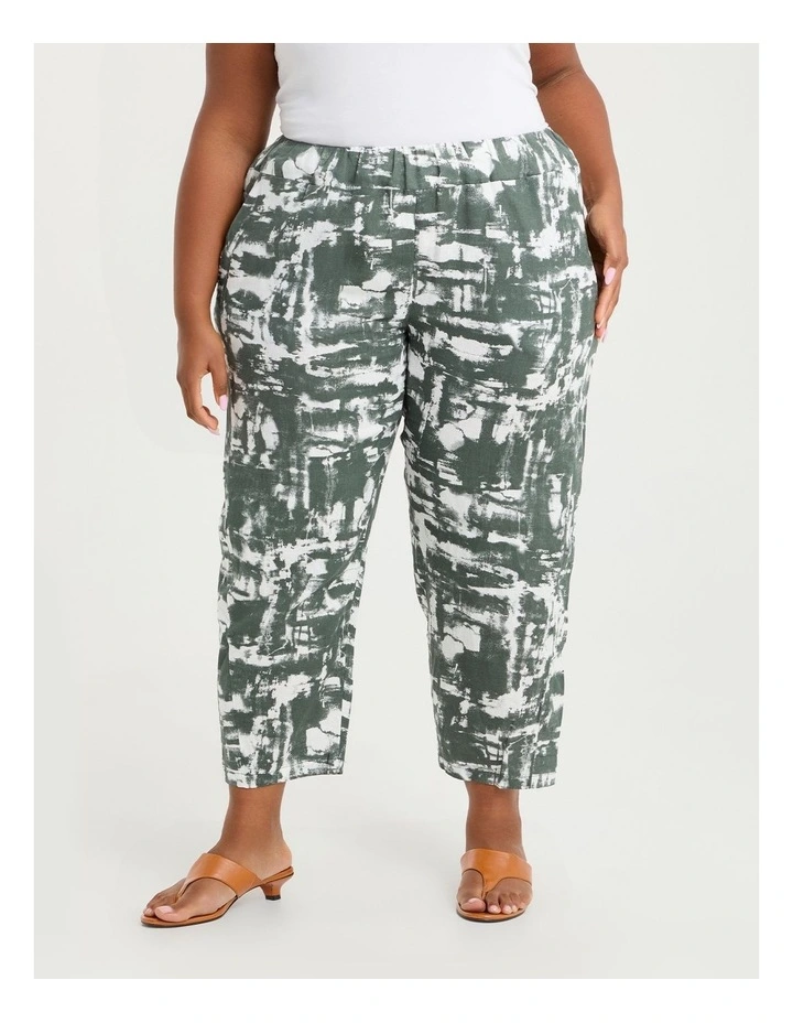 Petite Linen Blend Lantern Pant Print image 1