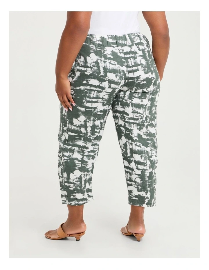 Petite Linen Blend Lantern Pant Print image 2