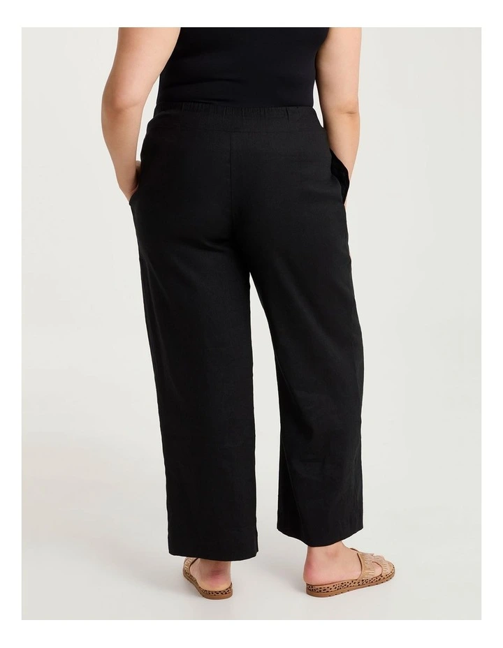 Petite Stretch Linen Relax Wide Pant image 2