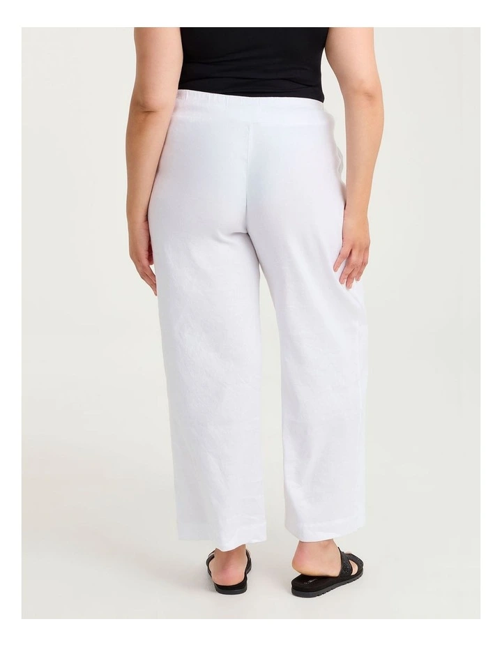 Petite Stretch Linen Relax Wide Pant image 2
