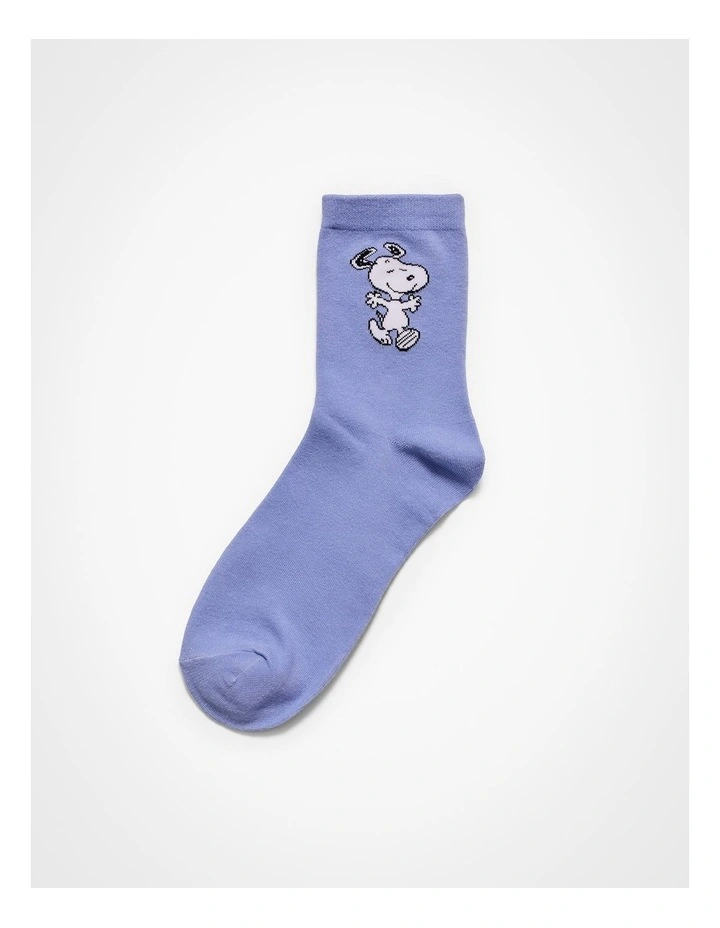 3 Pack Snoopy Cotton Socks in Multi image 3