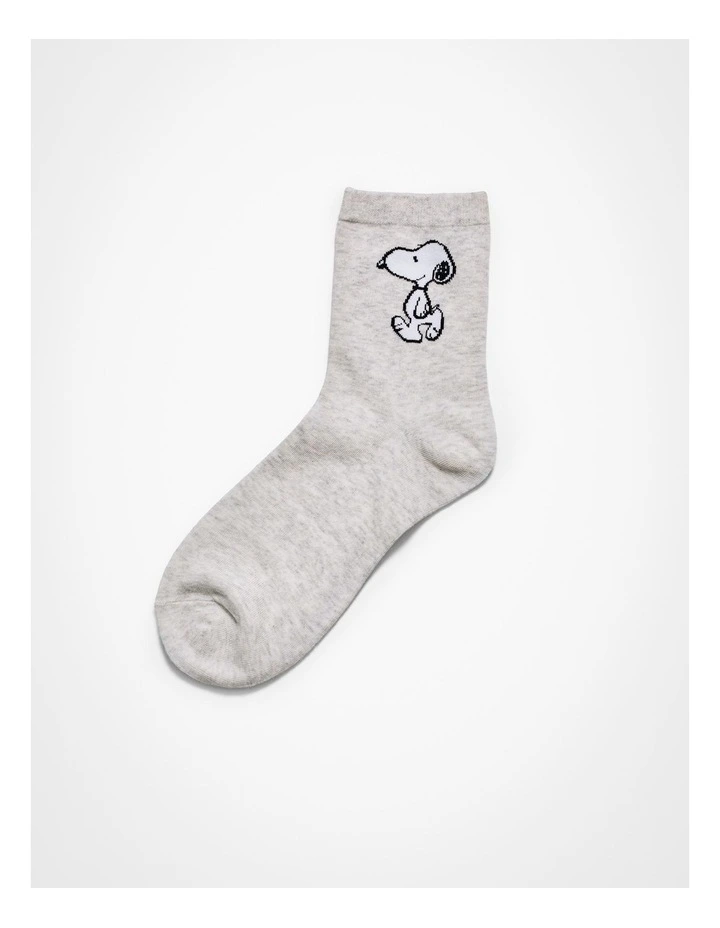3 Pack Snoopy Cotton Socks in Multi image 4