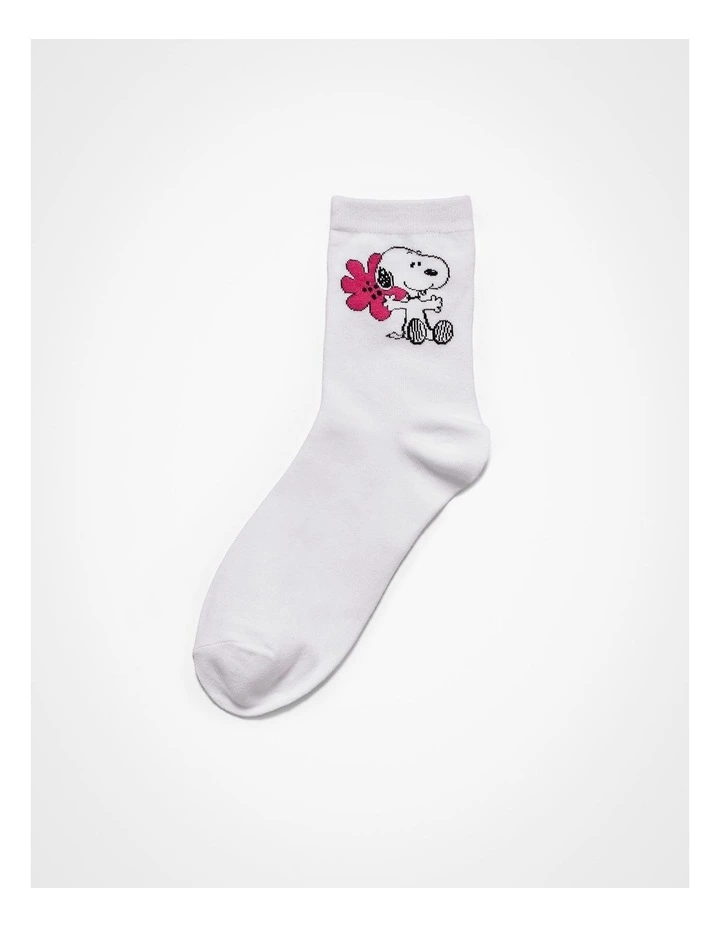 3 Pack Snoopy Cotton Socks in Multi image 5