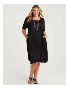 Bamboo & Luxe Crush Dress in Black