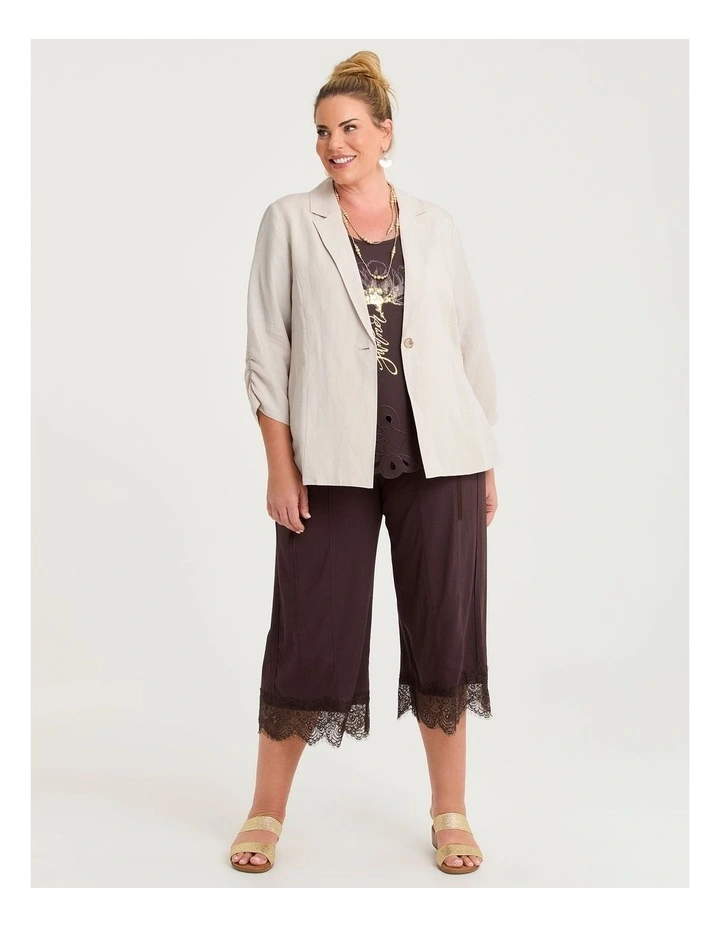 Relax Linen Blend Blazer Sand Beige image 4