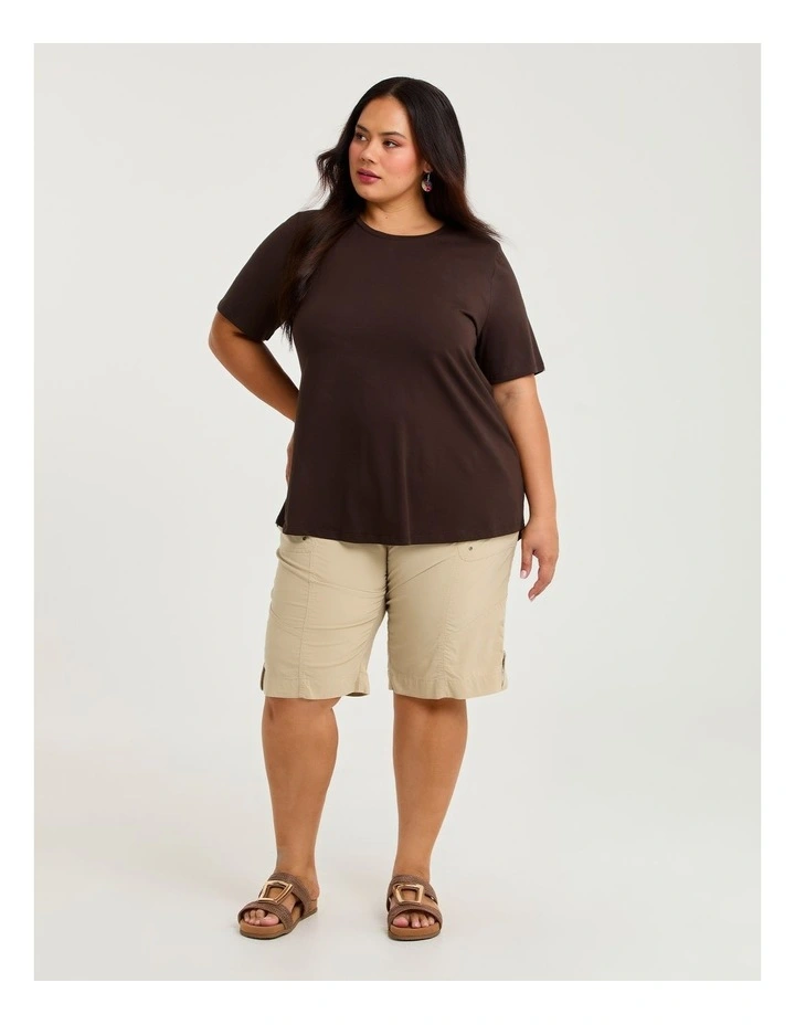 Zip Pocket Cargo Short Beige image 1
