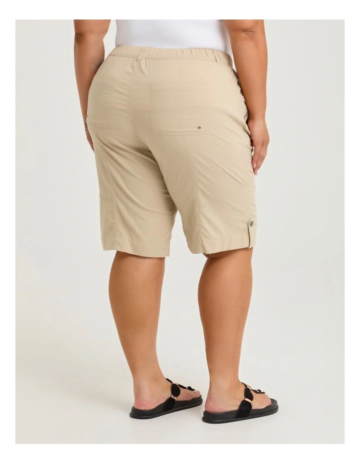 Zip Pocket Cargo Short Beige image 2