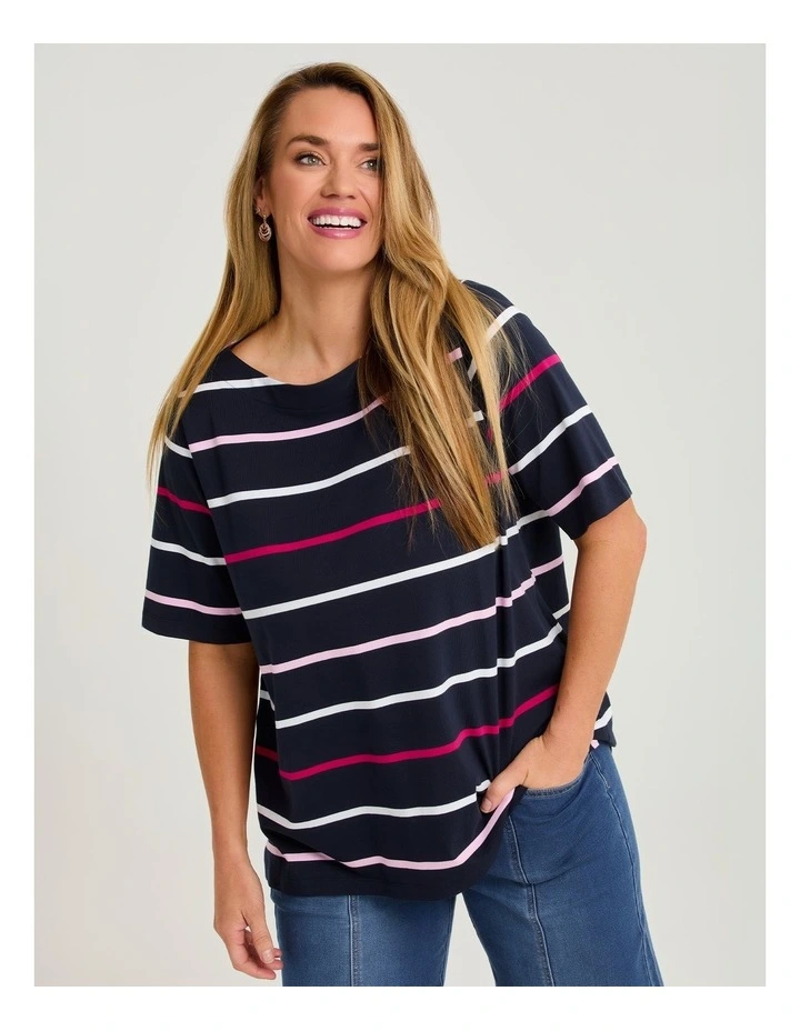 Cotton Sorbet Stripe T-shirt Stripe image 1