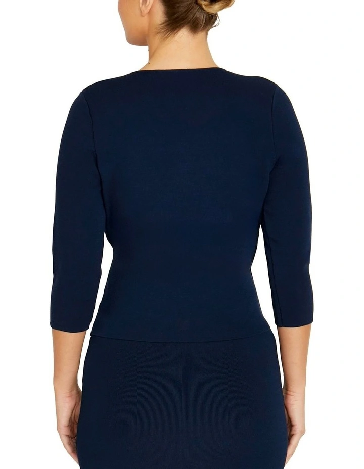 Eve Knit Top in Navy image 2