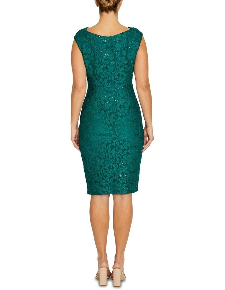 Elisa Green Cowl Neck Dress image 2