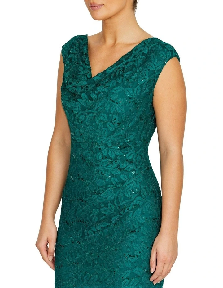 Elisa Green Cowl Neck Dress image 3