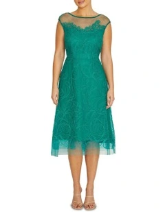 Stellar A-Line Dress in Sea Green