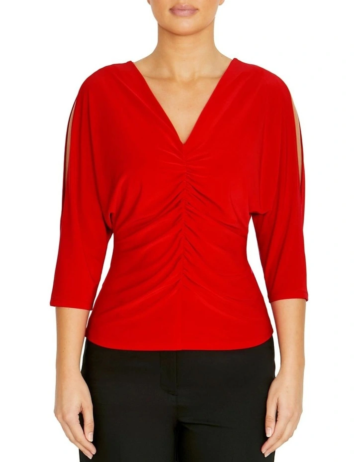 Yasmina Vermilion Jersey Top image 1