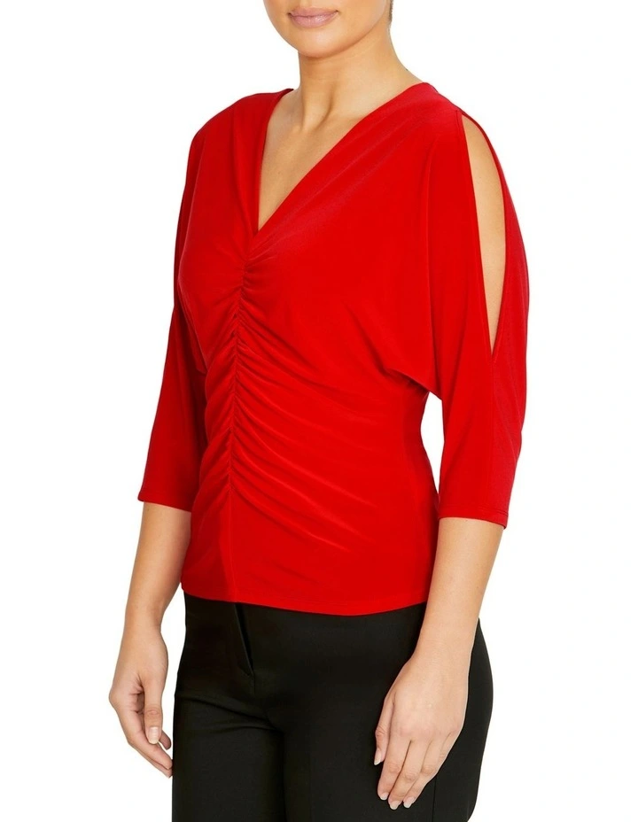 Yasmina Vermilion Jersey Top image 3