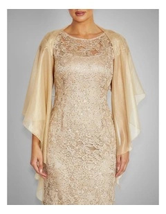 Silk Shrug in Gold