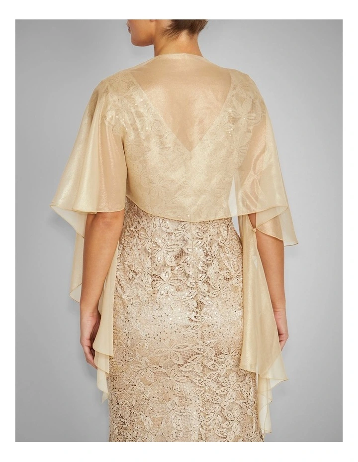 Silk Shrug in Gold image 2