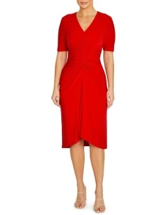 Valentina Vermilion Jersey Dress