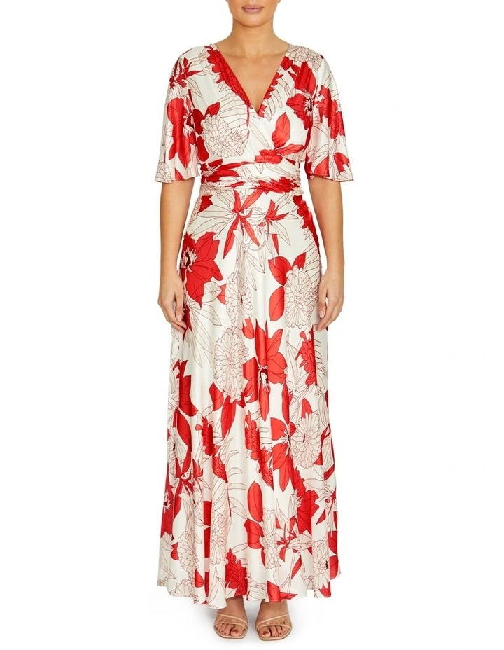 Elena Vermilion Floral Gown image 1