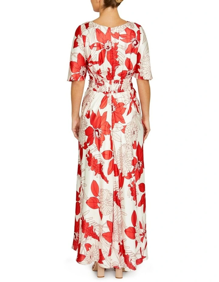 Elena Vermilion Floral Gown image 2